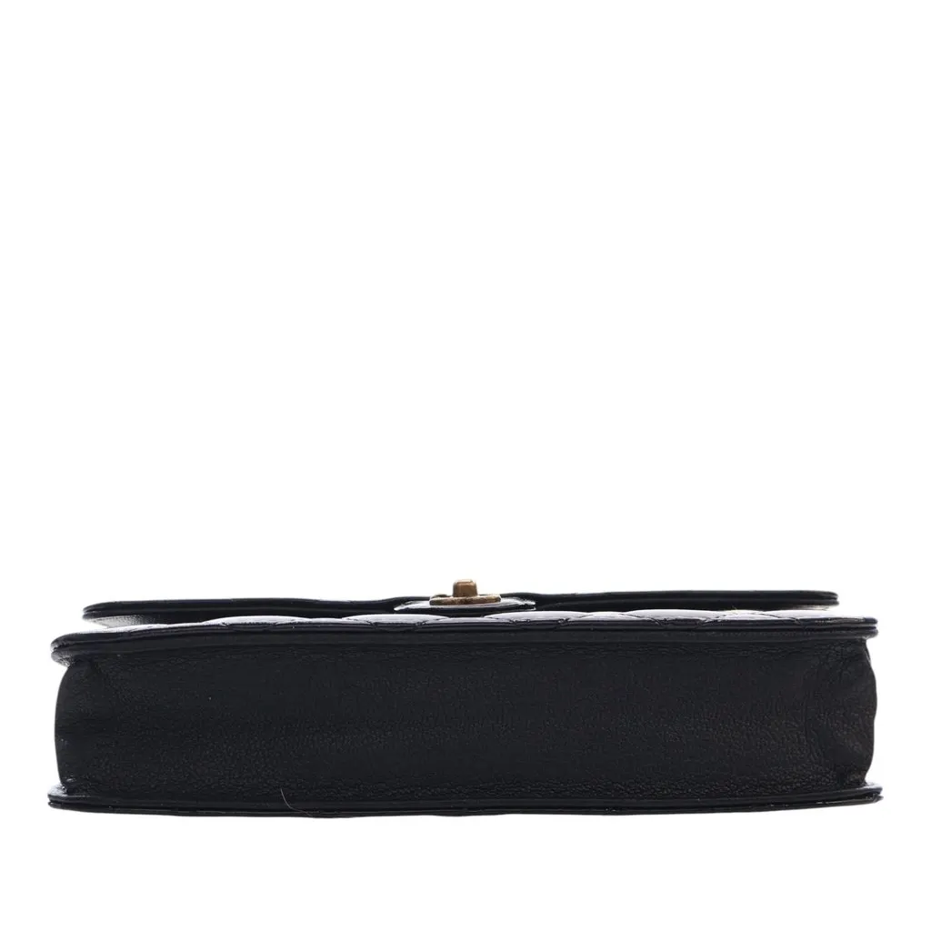 Chanel Quilted Patent and Goatskin CC Eyelet Wallet On Chain Black Leather Very good - Box View