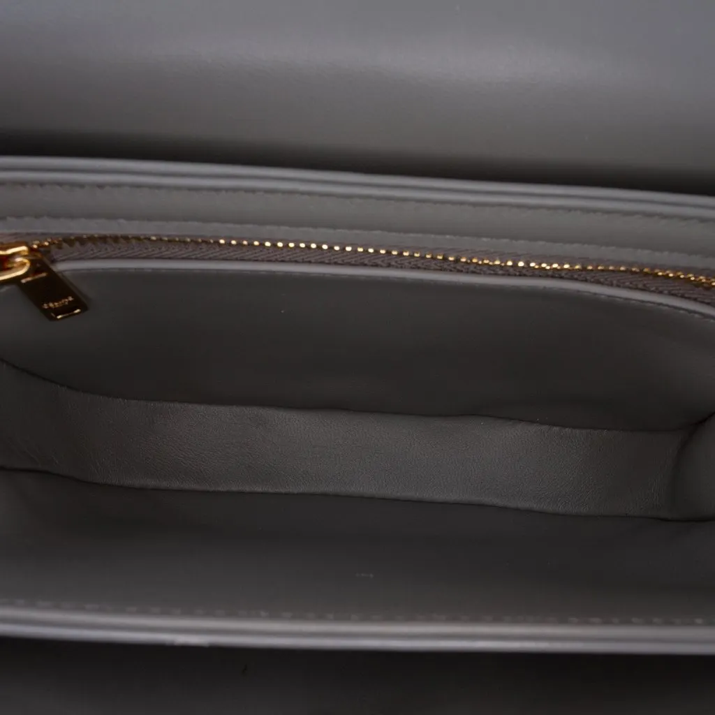 Celine Teen Shiny Calfskin Triomphe Besace Clea Chain Crossbody MultiColor Leather Very good - Model View