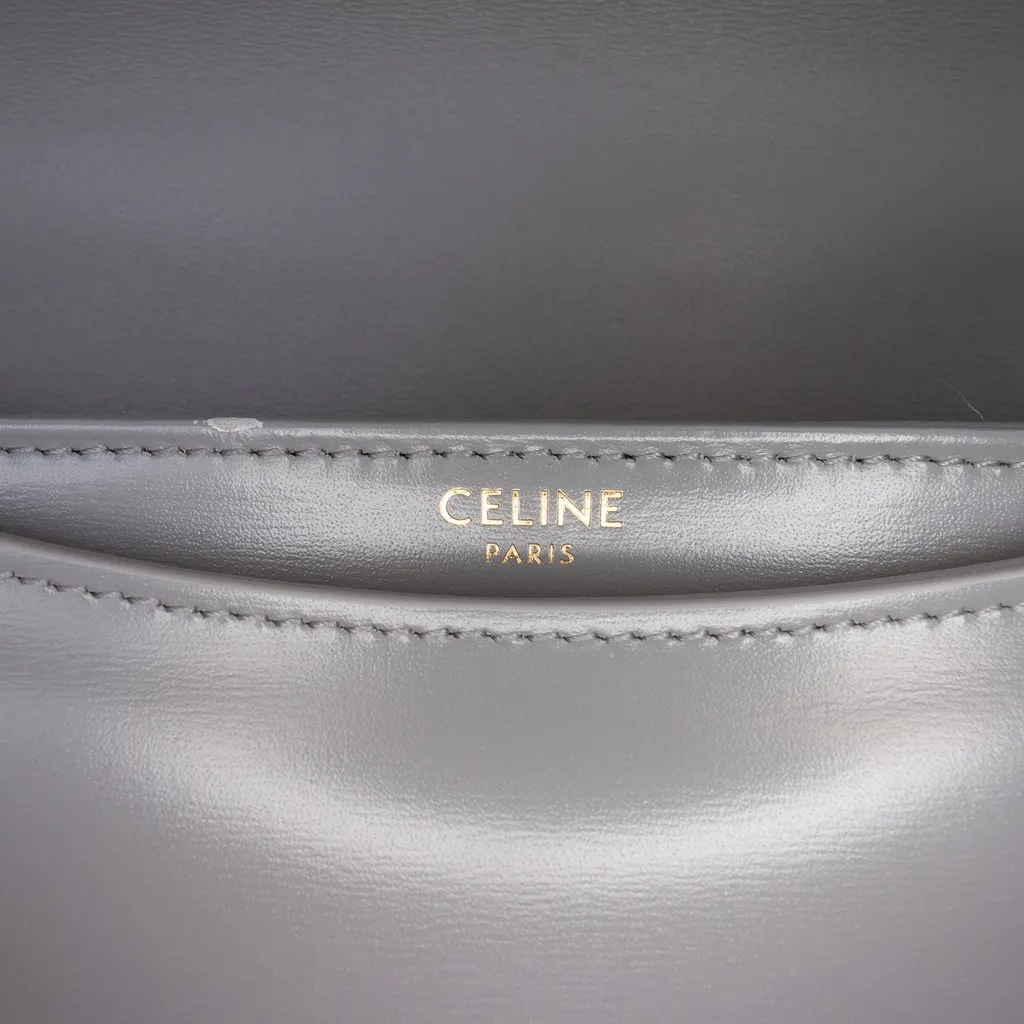Celine Teen Shiny Calfskin Triomphe Besace Clea Chain Crossbody MultiColor Leather Very good - Box View