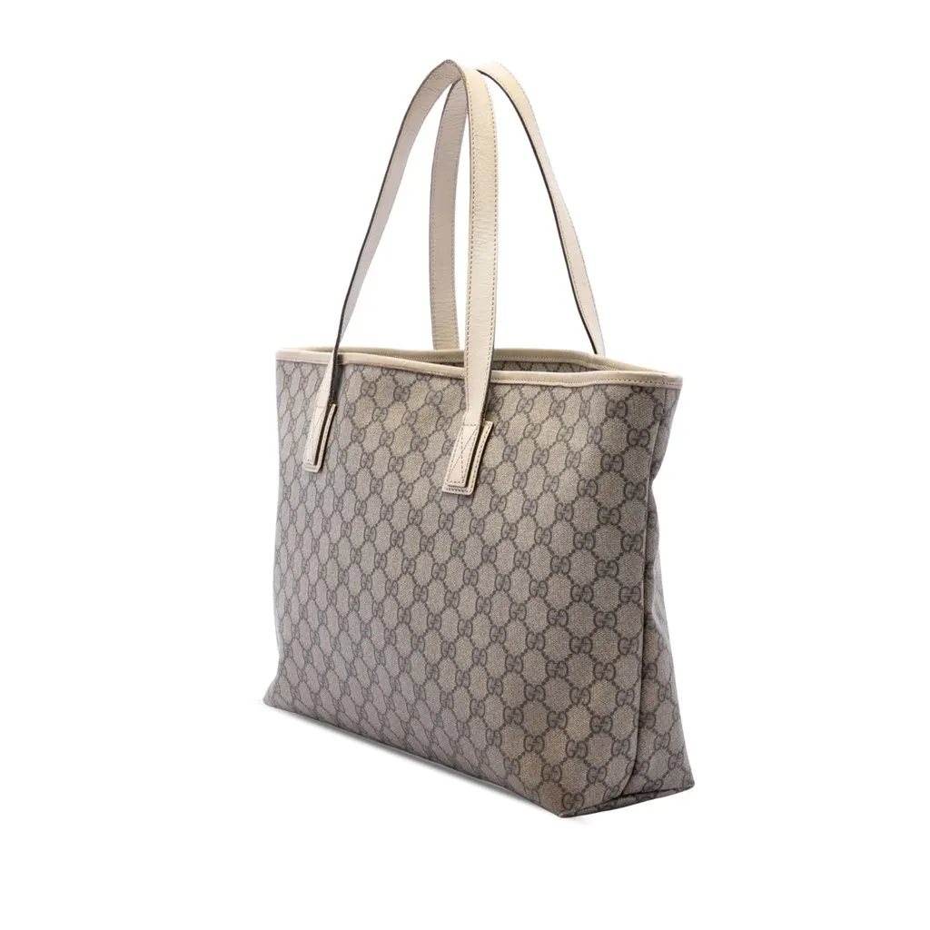 Gucci Medium GG Supreme Tote Beige Canvas Very good - Back View
