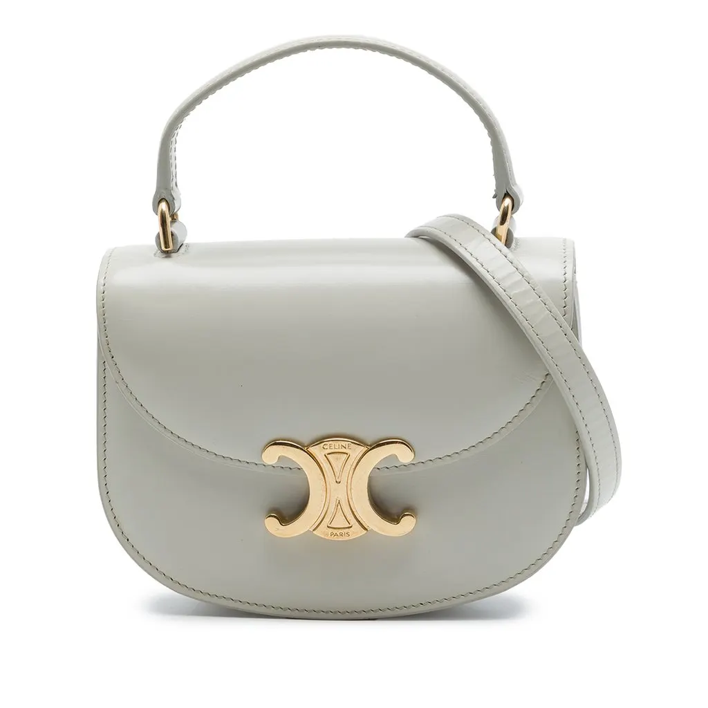 Celine Mini Shiny Calfskin Besace Clea Satchel MultiColor Leather Very good - Front View