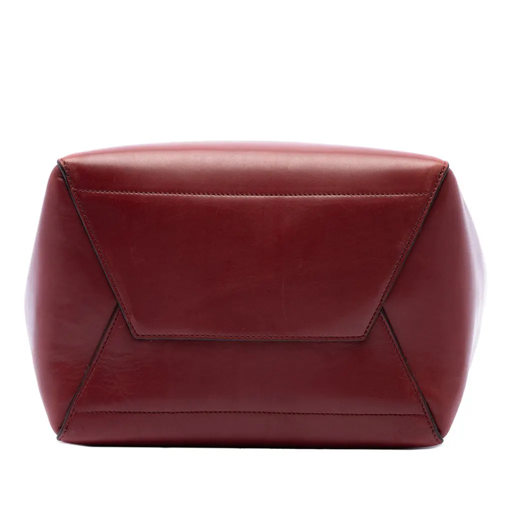 Celine Medium Leather Seau Sangle Bucket Bag Red Leather Very good - Inside View