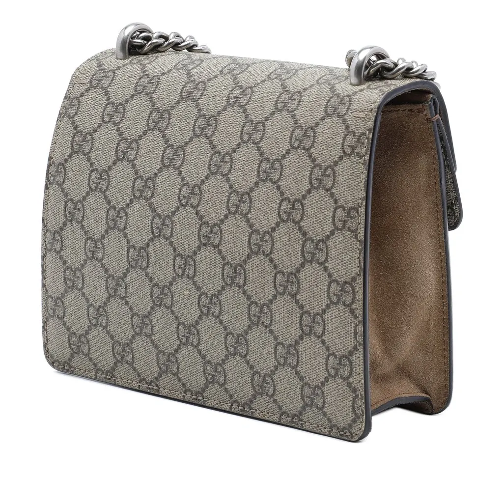 Gucci Small GG Supreme Dionysus Crossbody Beige Canvas Very good - Back View
