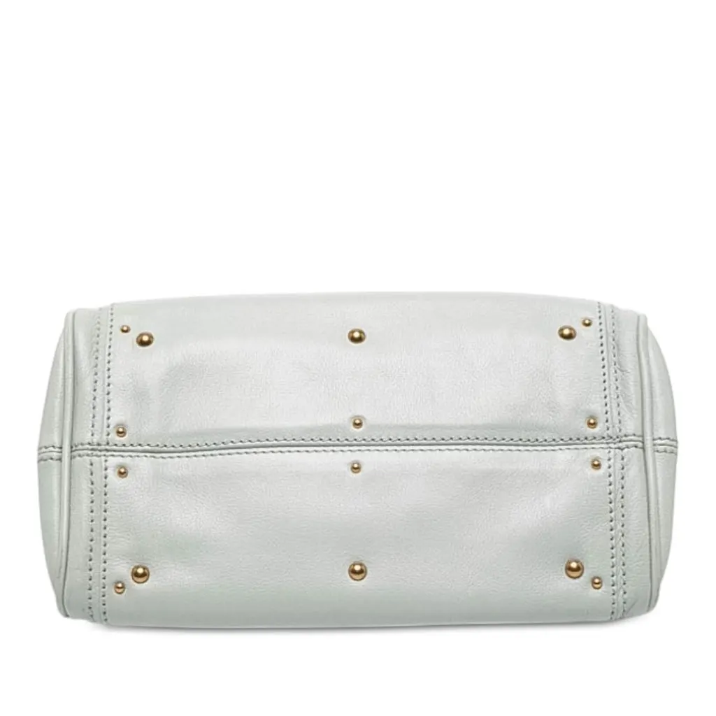 Chloé Small Leather Paddington Handbag Blue Leather Good - Inside View