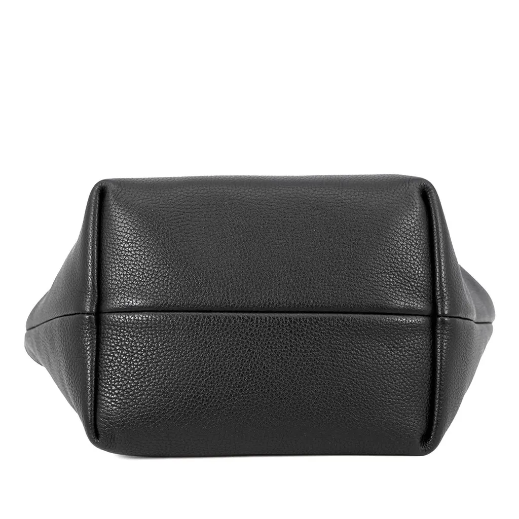 Gucci Small Grained Calfskin Totissima Reversible Tote Black Leather Very good - Inside View