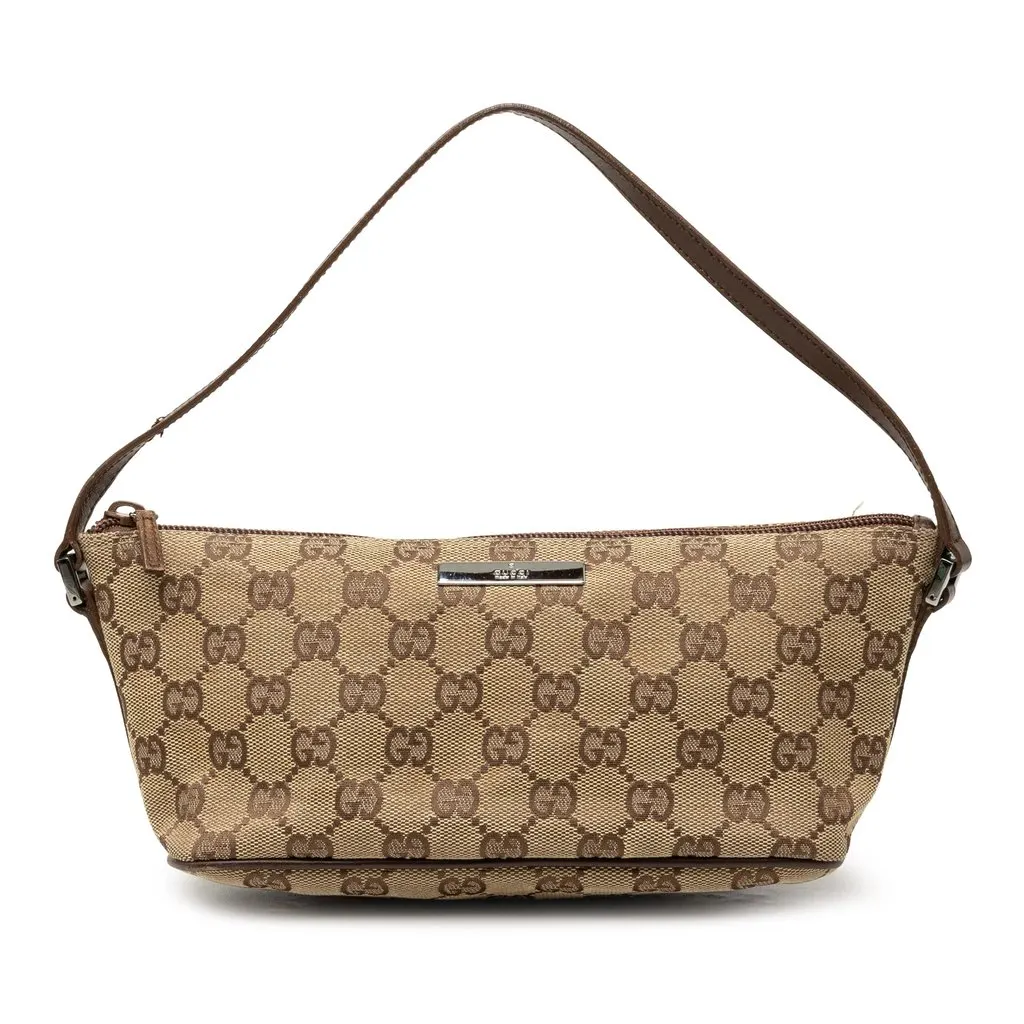 Gucci GG Canvas Boat Beige Canvas Good - Front View