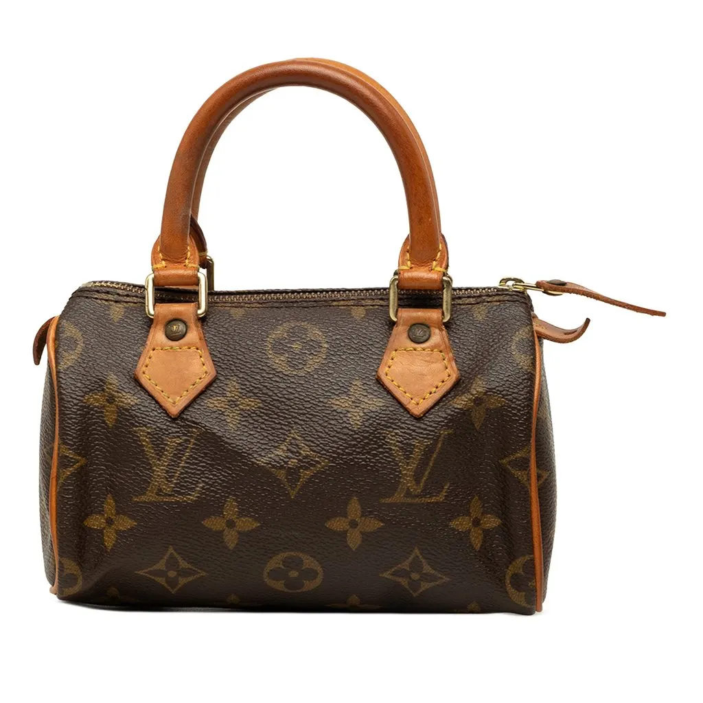 Louis Vuitton Monogram Mini Speedy HL Brown Canvas Good - Front View