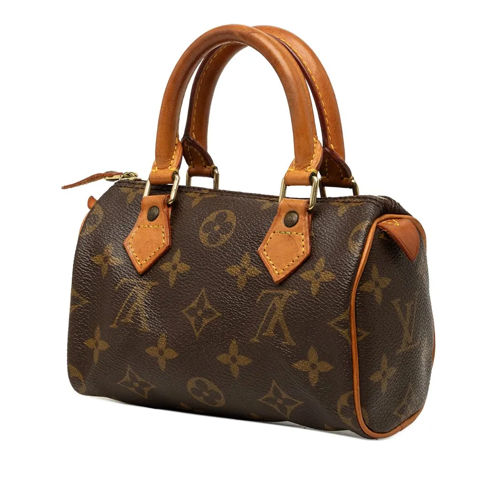Louis Vuitton Monogram Mini Speedy HL Brown Canvas Good - Back View