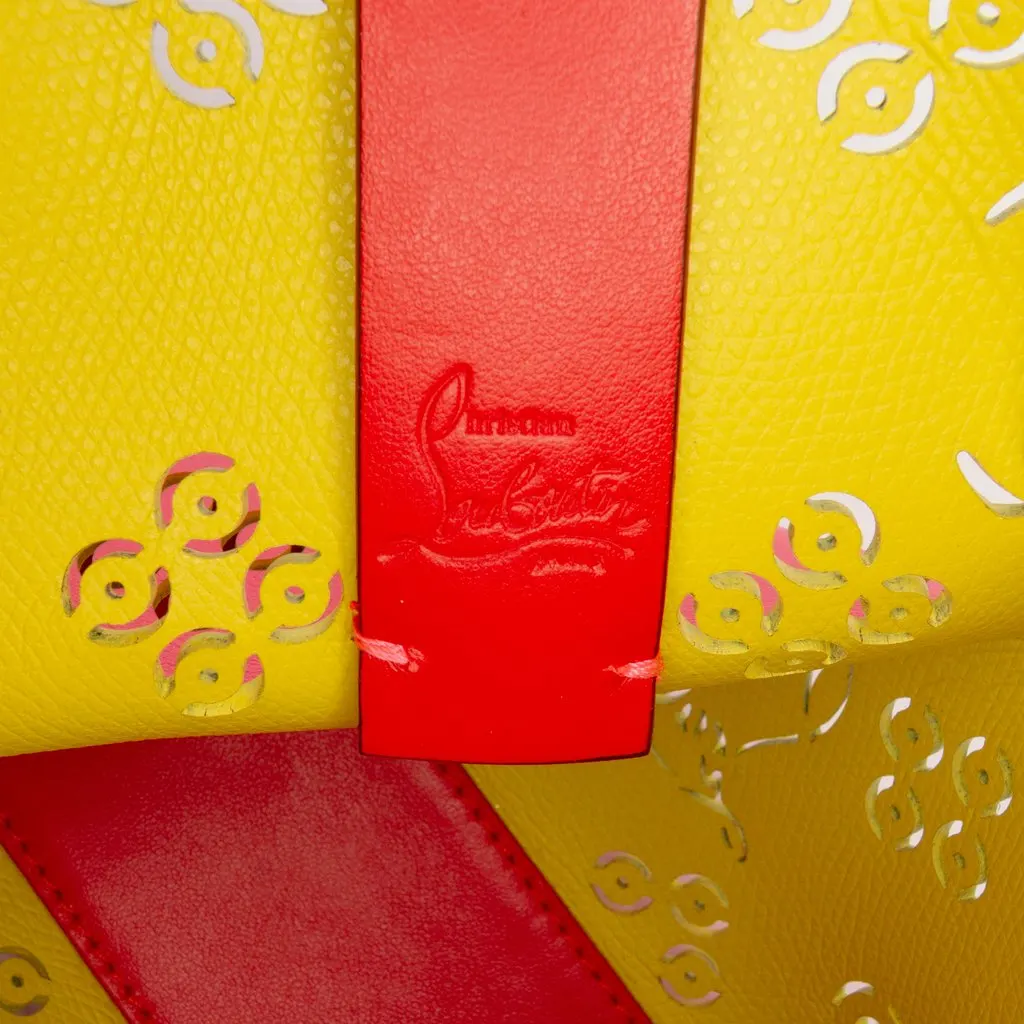 Christian Louboutin Mini Perforated Calfskin Loubinthesky North South Cabata Satchel Pink Leather Very good - Box View