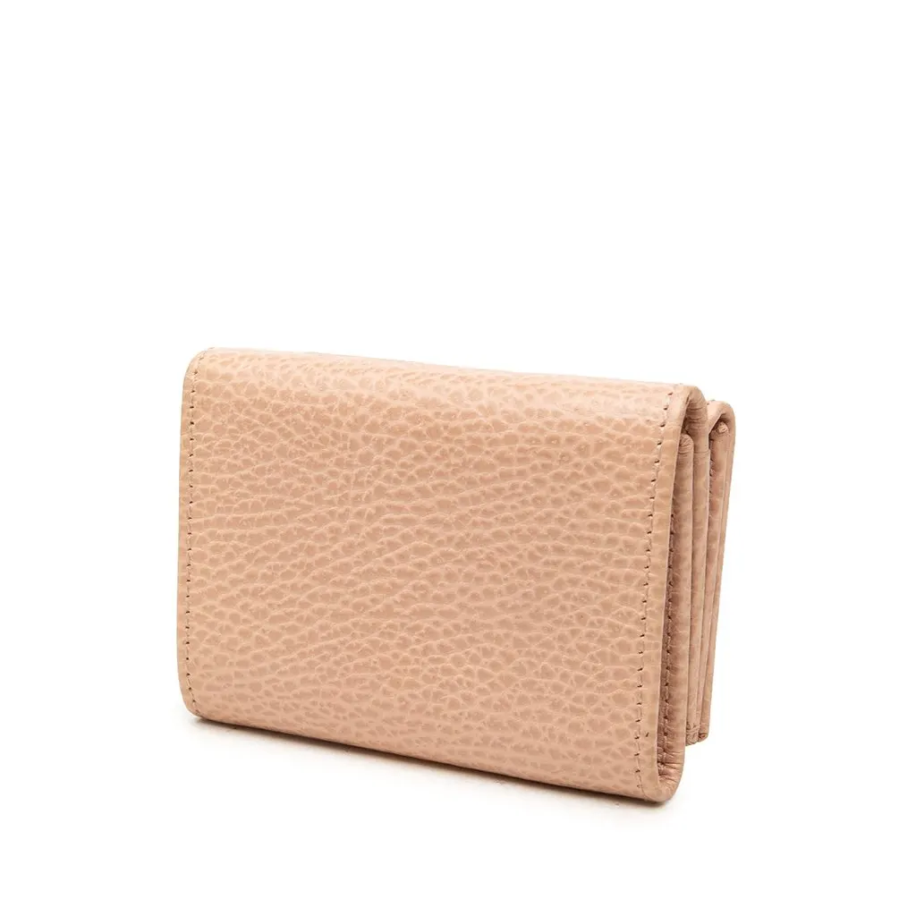 Gucci GG Marmont Trifold Compact Wallet Pink Leather Very good - Back View