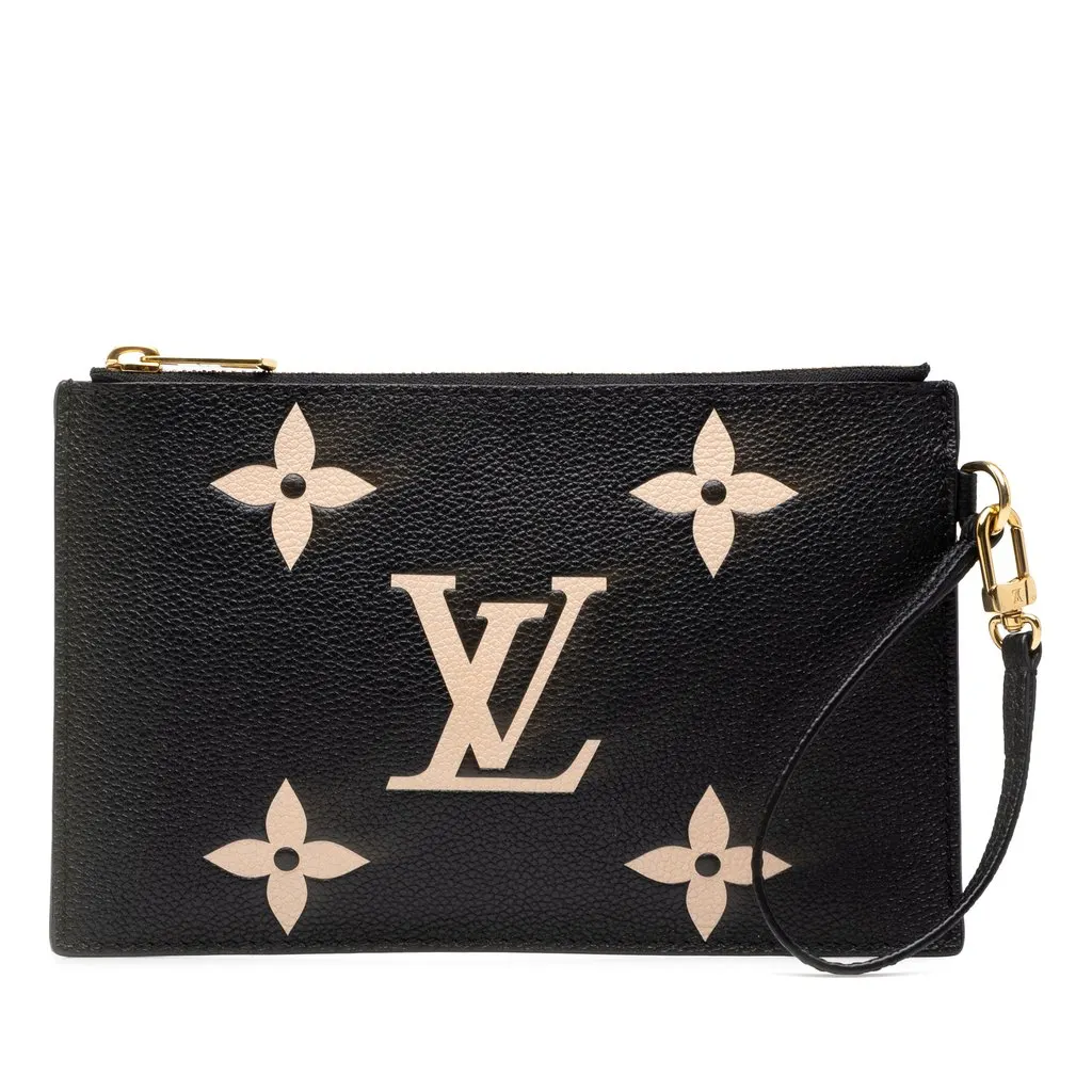 Louis Vuitton Bicolor Monogram Empreinte Giant Neonoe Pouch Black Leather Very good - Front View