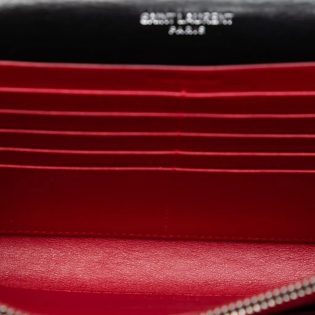 Saint Laurent Medium Horizontal Quilted Calfskin Monogram Kate Crossbody Black Leather Very good - Model View