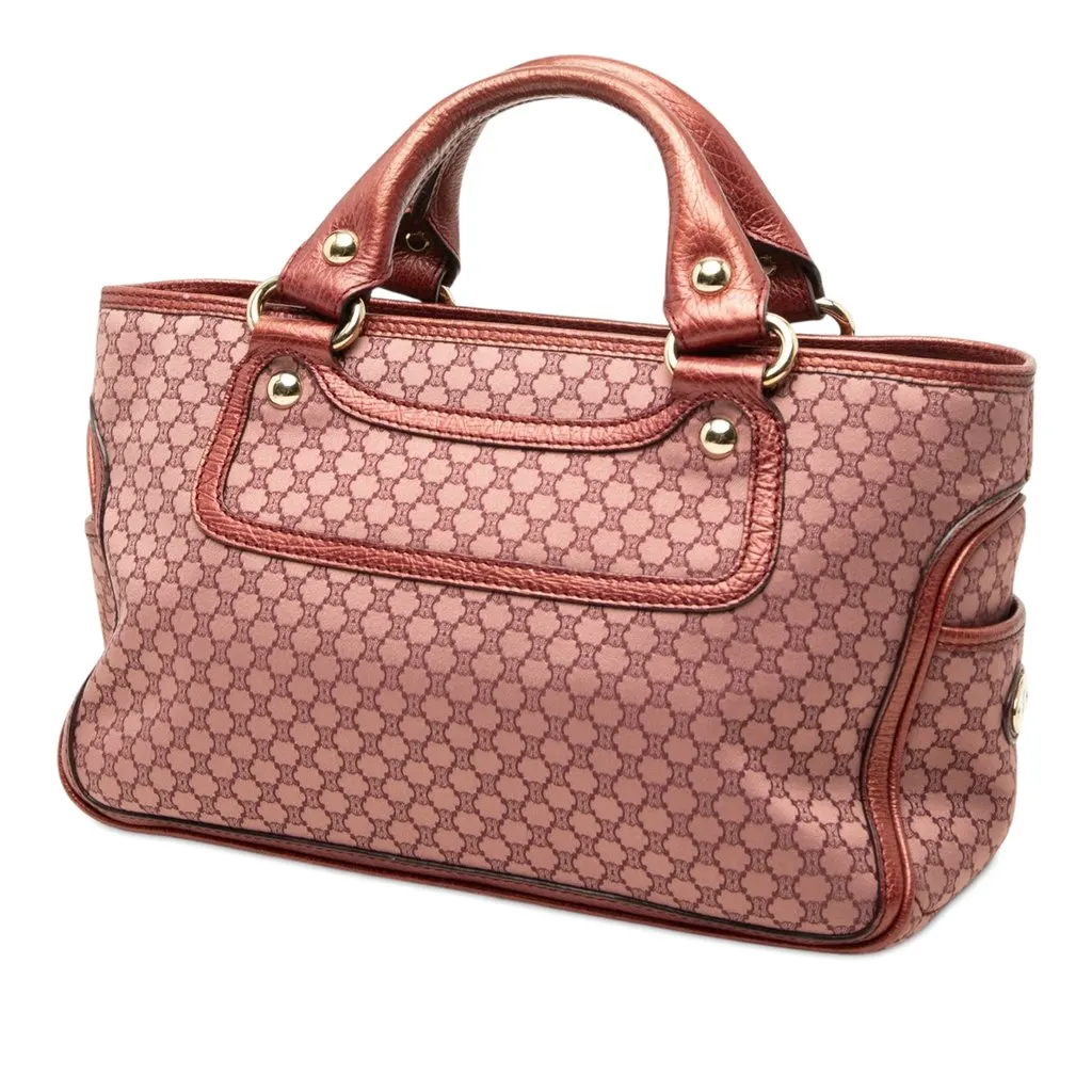 Celine Macadam Canvas Boogie Handbag Pink Very good - Back View