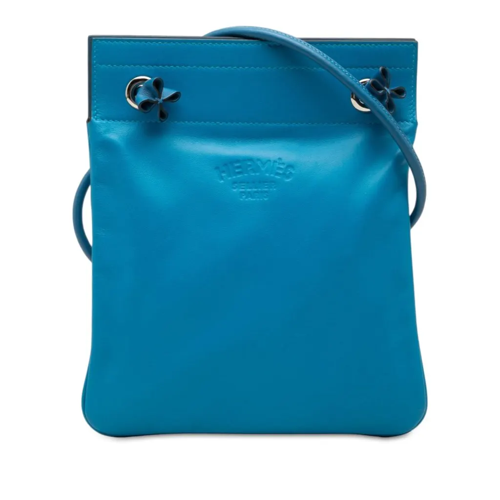 Hermès Mini Swift Aline Bag Blue Leather Very good - Front View