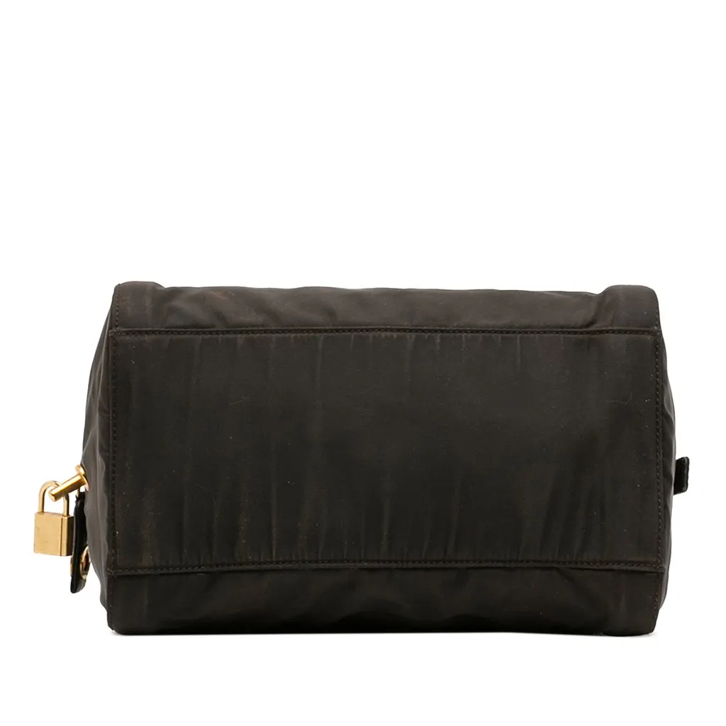 Prada Tessuto Chain Bauletto Bag Black Polyamide Very good - Inside View