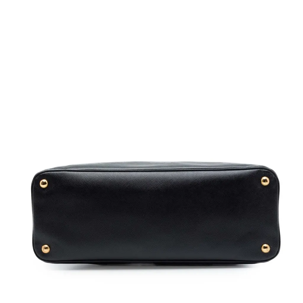 Prada Large Saffiano Lux Promenade Satchel Black Leather Very good - Inside View