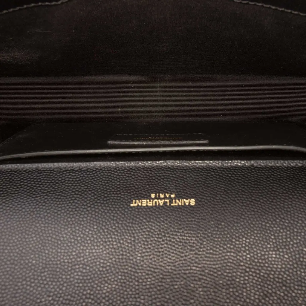 Saint Laurent Grain de Poudre Monogram Kate Tassel Clutch Black Leather Very good - Model View