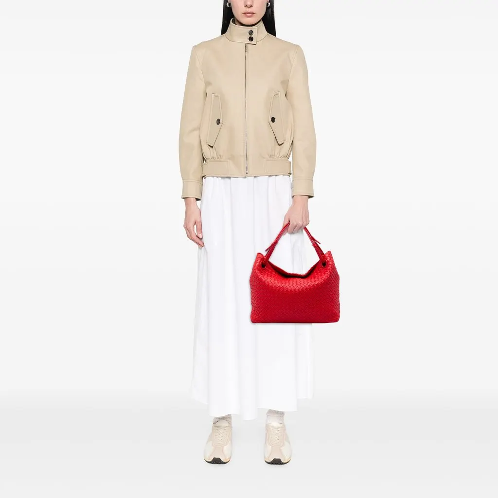 Bottega Veneta Medium Nappa Intrecciato Garda Tote Red Leather Very good - Box View