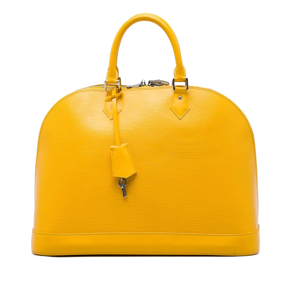 Louis Vuitton Epi Alma GM Yellow Leather Very good - Front View