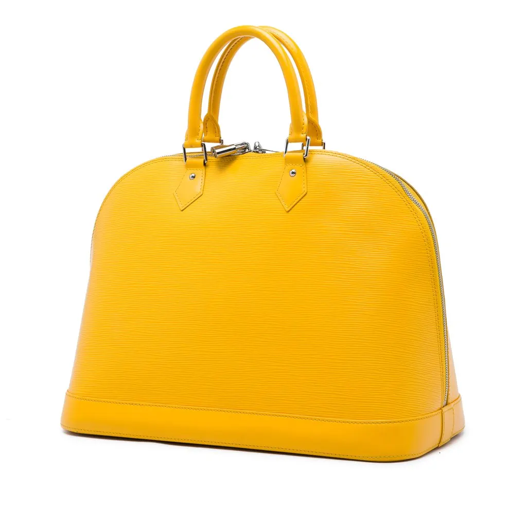 Louis Vuitton Epi Alma GM Yellow Leather Very good - Back View