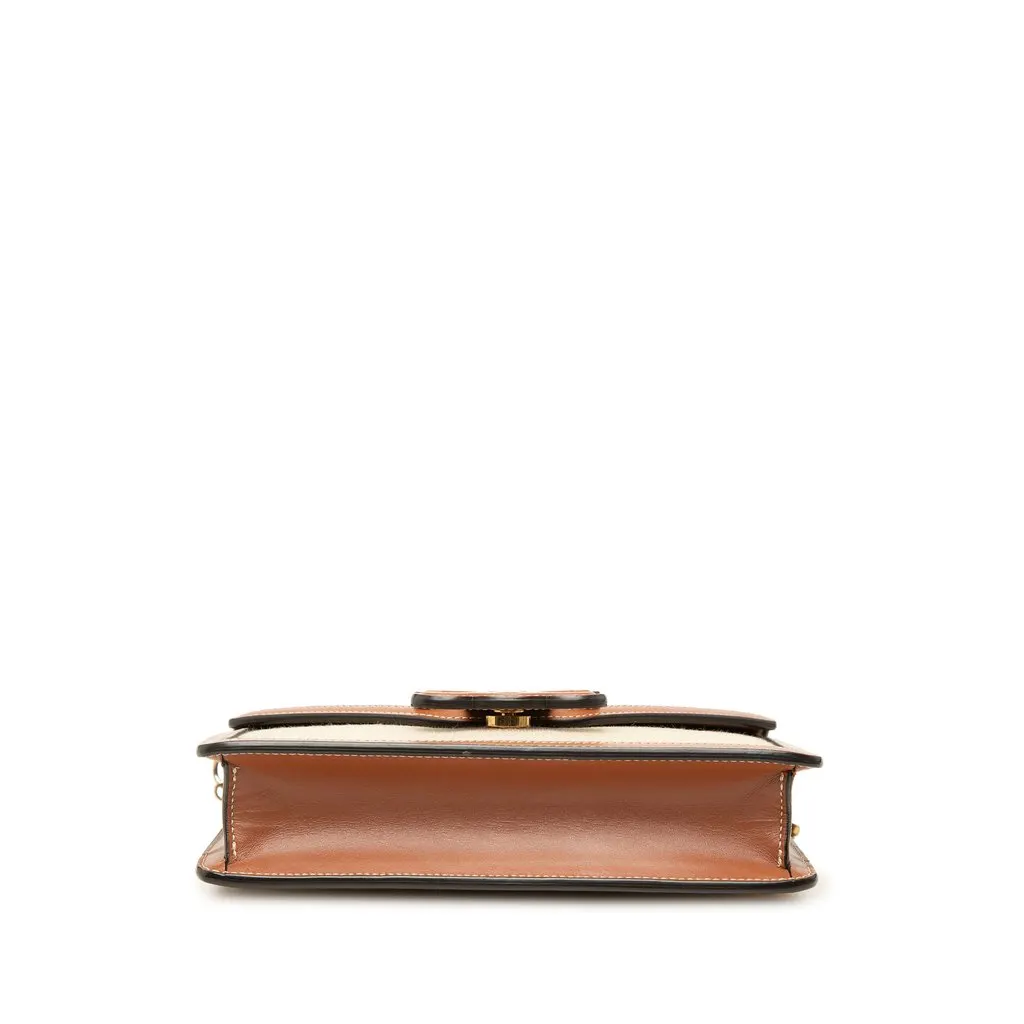 Celine Canvas and Calfskin Cuir Triomphe Margo Wallet on Chain Beige Canvas Very good - Inside View
