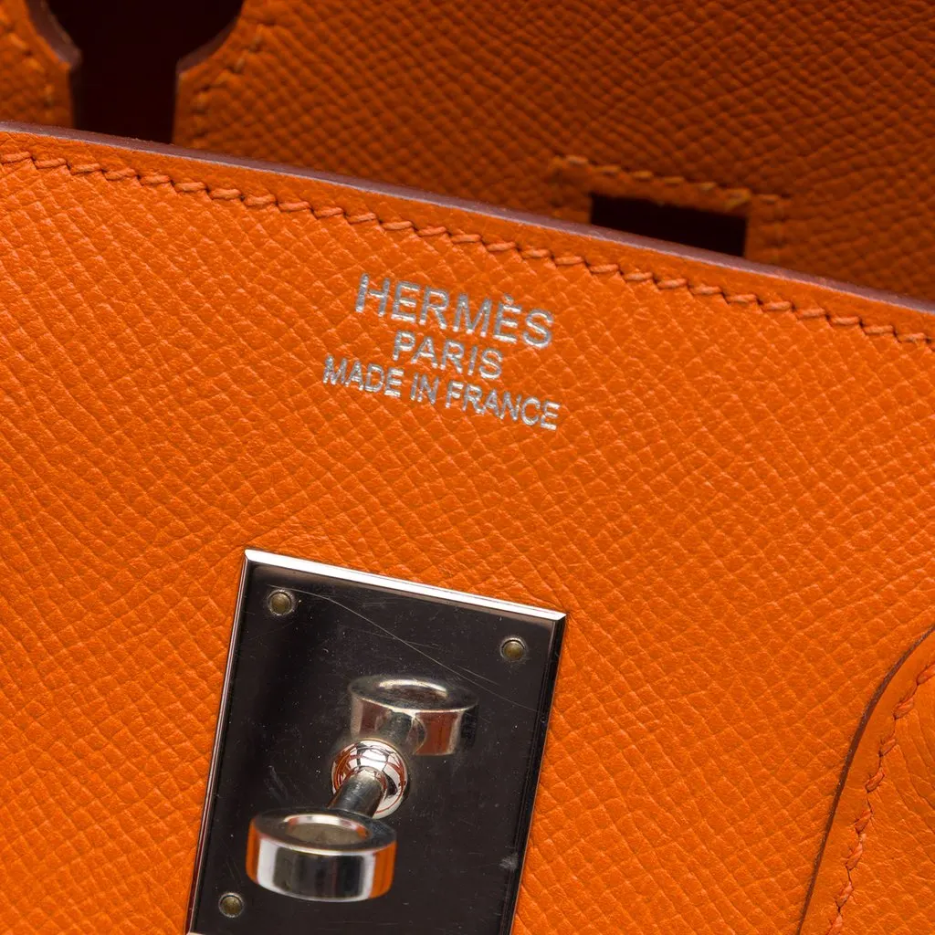 Hermès Epsom Birkin Retourne 35 Orange Leather Very good - Box View