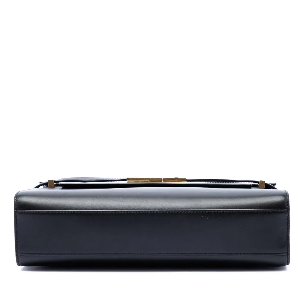 Saint Laurent Medium Smooth Calfskin Manhattan Shoulder Bag Black Leather Very good - Inside View