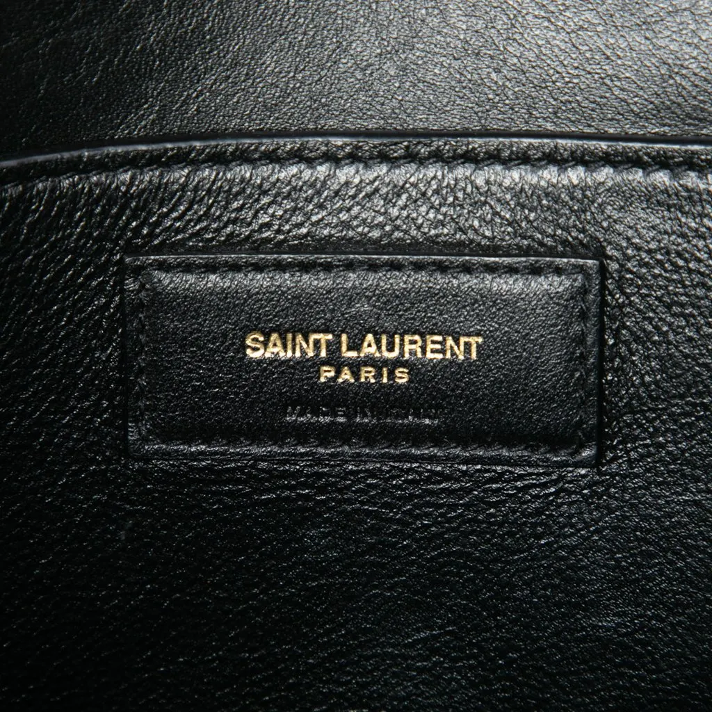 Saint Laurent Medium Smooth Calfskin Manhattan Shoulder Bag Black Leather Very good - Box View