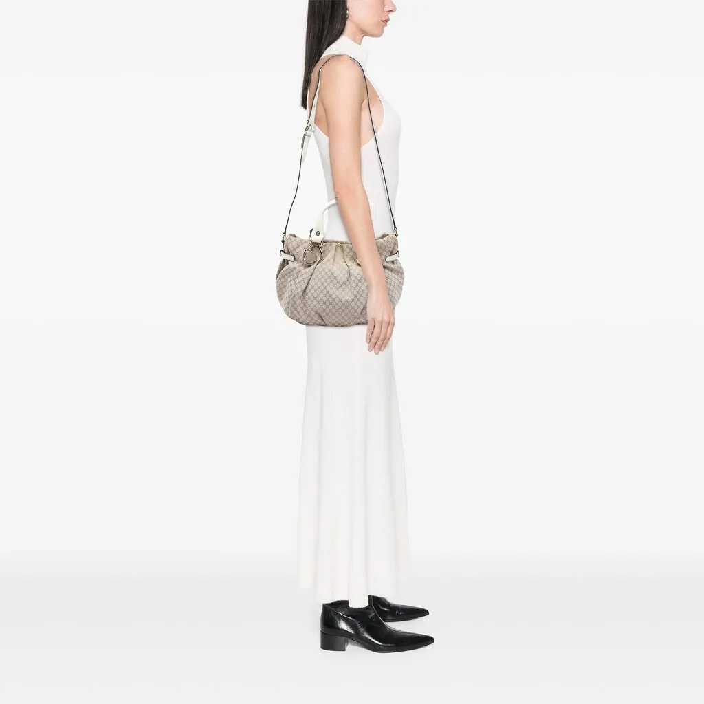 Celine Macadam Canvas Pillow Satchel Beige Very good - Box View