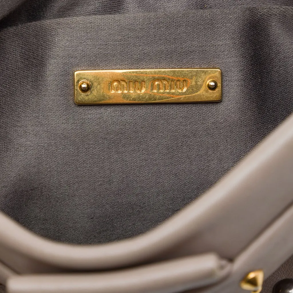 Miu Miu Studded Nappa Frame Clutch with Strap MultiColor Leather Very good - Box View