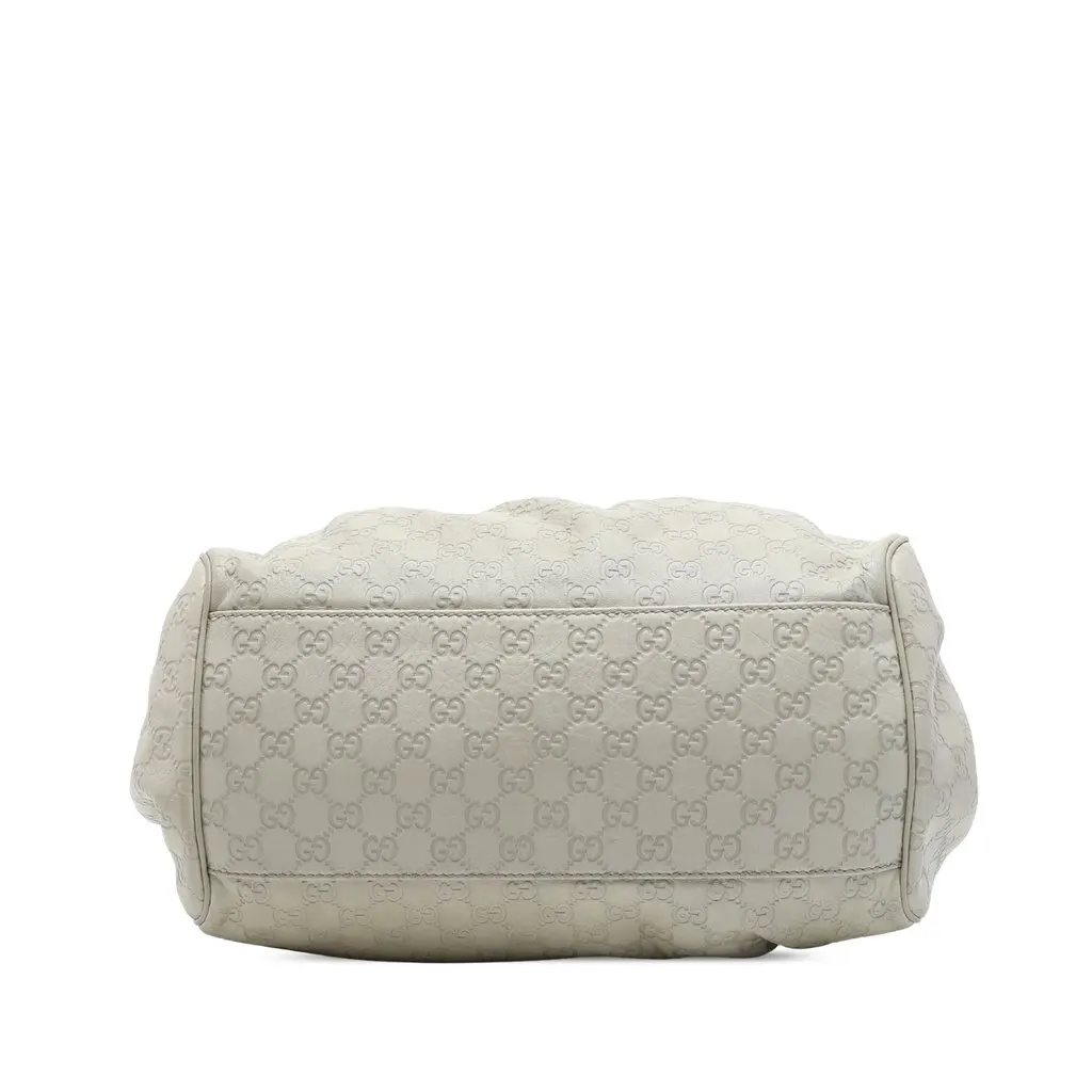 Gucci Guccissima Sukey Satchel White Leather Very good - Inside View