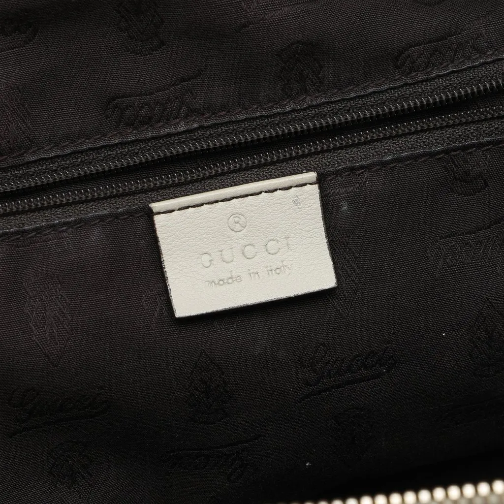 Gucci Guccissima Sukey Satchel White Leather Very good - Box View