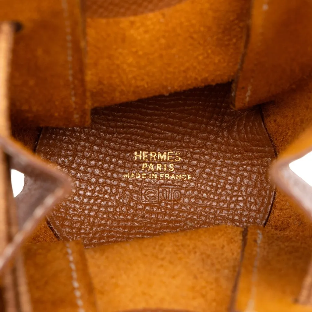 Hermès Courchevel Vespa Pouch Brown Leather Good - Box View