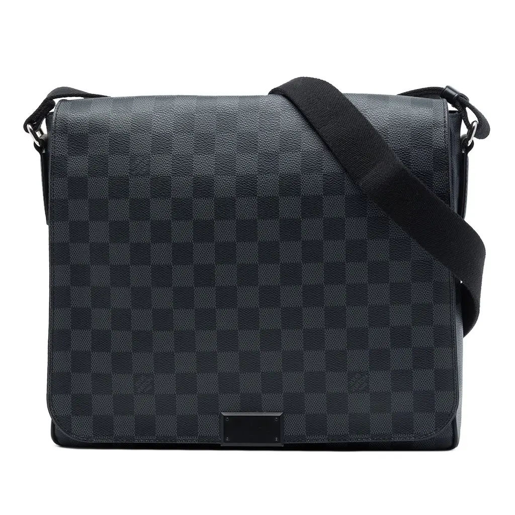 Louis Vuitton Damier Graphite District MM Black Canvas Very good - Front View