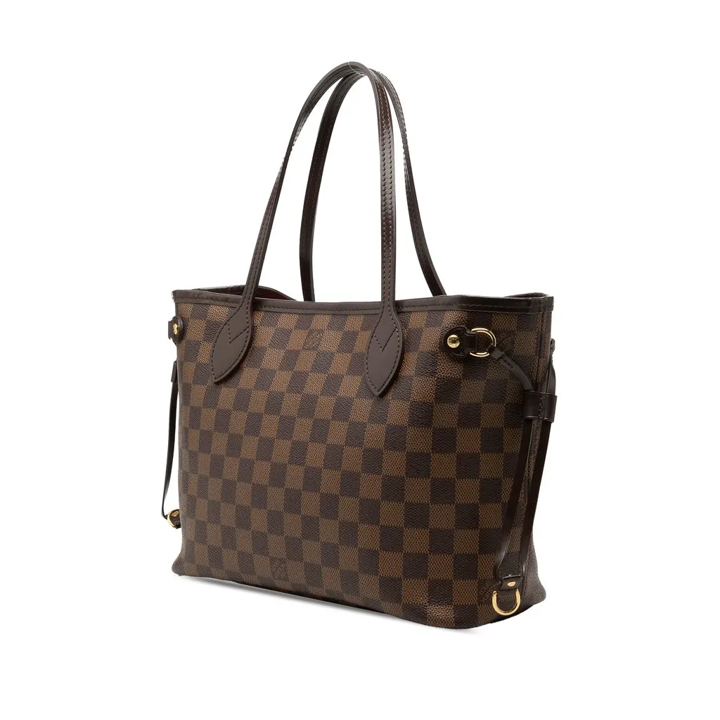 Louis Vuitton Damier Ebene Neverfull PM Brown Canvas Very good - Back View