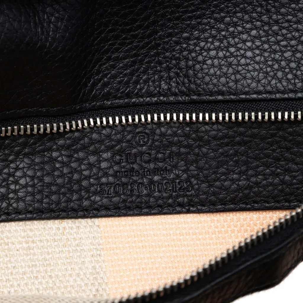 Gucci Large Calfskin Bamboo Daily Satchel Black Leather Very good - Box View