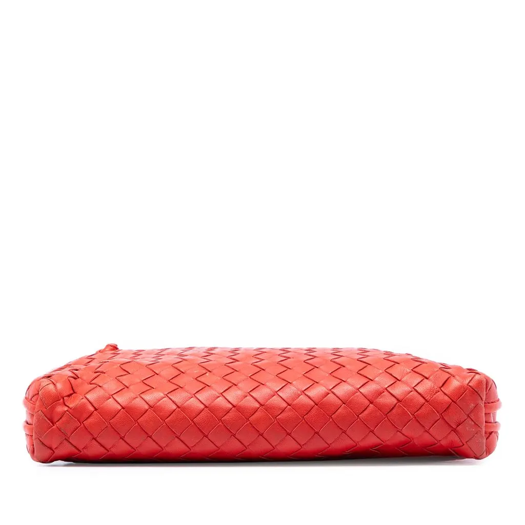 Bottega Veneta Nappa Intrecciato Nodini Crossbody Orange Leather Very good - Inside View