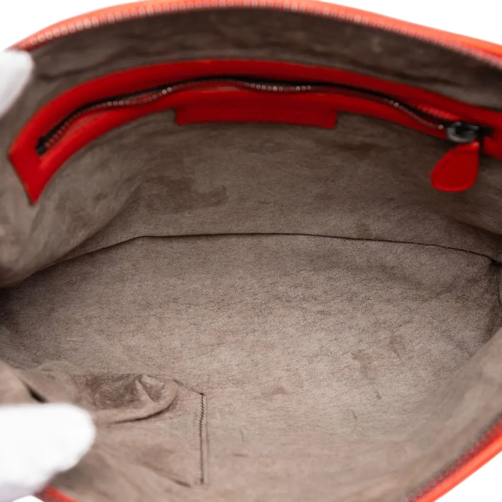 Bottega Veneta Nappa Intrecciato Nodini Crossbody Orange Leather Very good - Model View