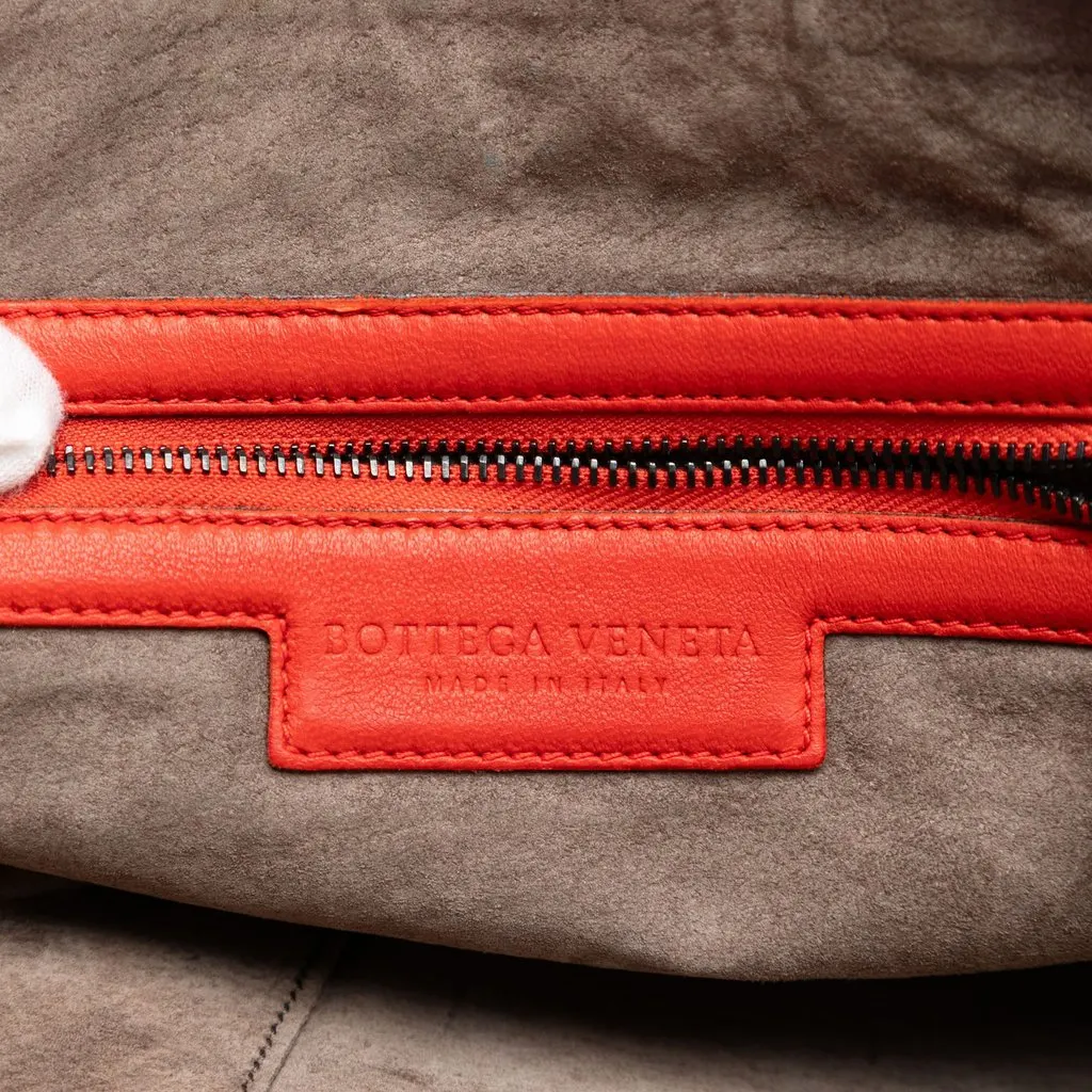 Bottega Veneta Nappa Intrecciato Nodini Crossbody Orange Leather Very good - Box View
