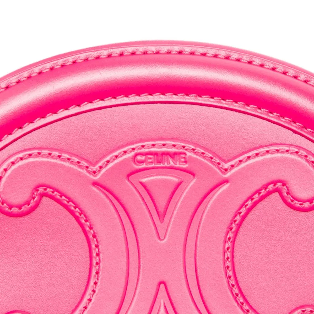 Celine Small Calfskin Cuir Triomphe Oval Crossbody Pink Leather Very good - Box View