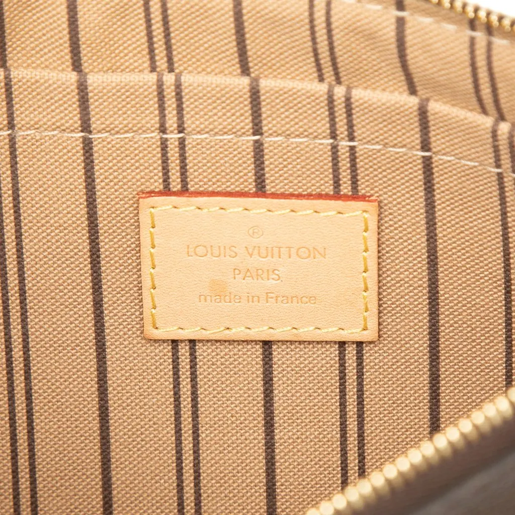 Louis Vuitton Monogram Neverfull MM Pouch Brown Very good - Box View