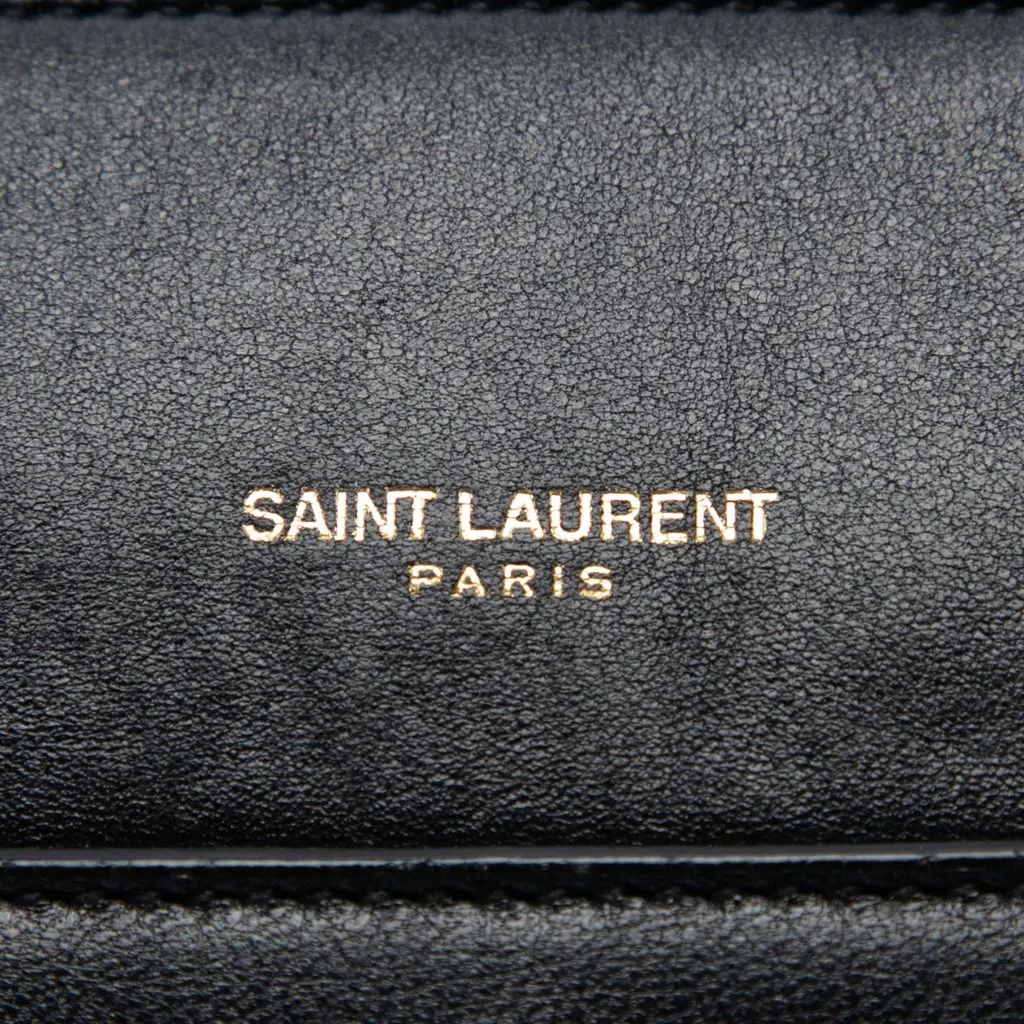 Saint Laurent Baby Leather Star Patchwork Classic Duffle Satchel Black Leather Very good - Box View