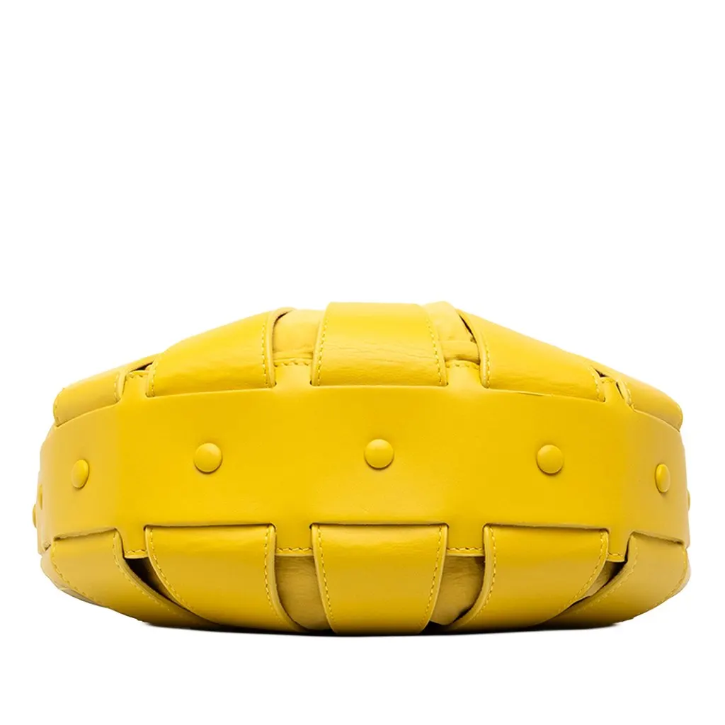 Bottega Veneta Small Calfskin The Shell Satchel Yellow Leather Very good - Inside View