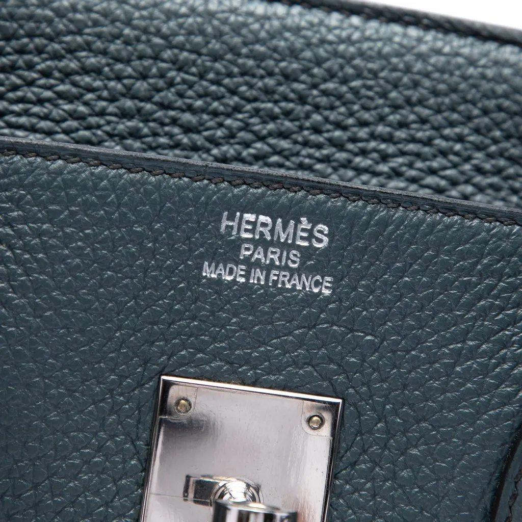 Hermès Togo Birkin Retourne 35 Blue Leather Very good - Box View
