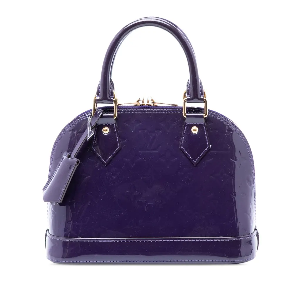 Louis Vuitton Monogram Vernis Alma BB Purple Leather Good - Front View