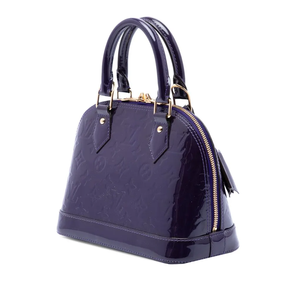 Louis Vuitton Monogram Vernis Alma BB Purple Leather Good - Back View