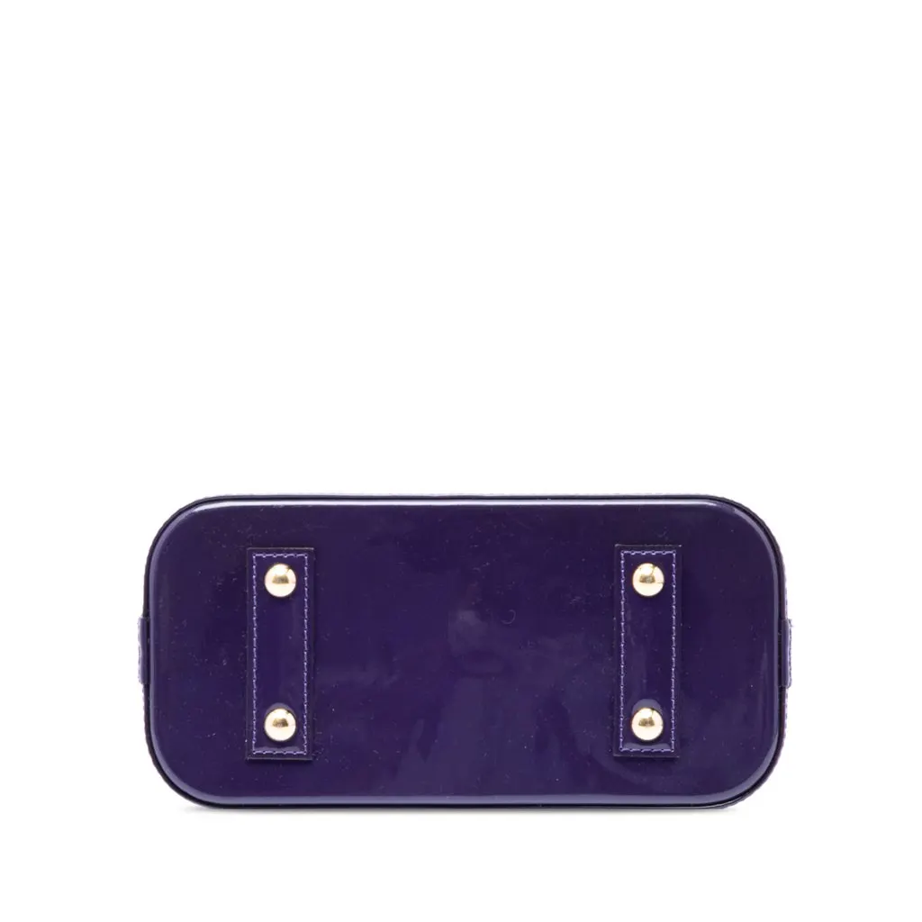 Louis Vuitton Monogram Vernis Alma BB Purple Leather Good - Inside View