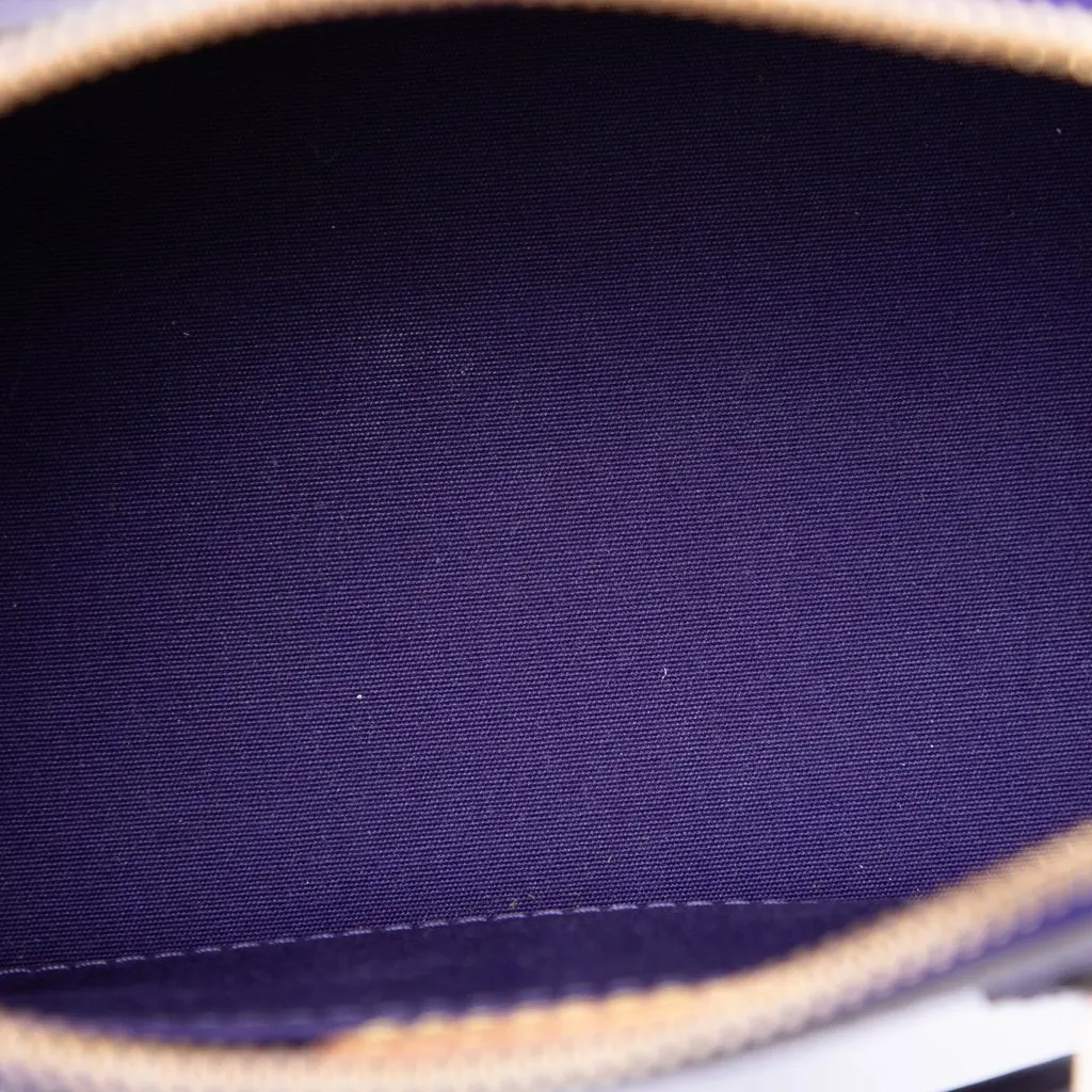 Louis Vuitton Monogram Vernis Alma BB Purple Leather Good - Model View