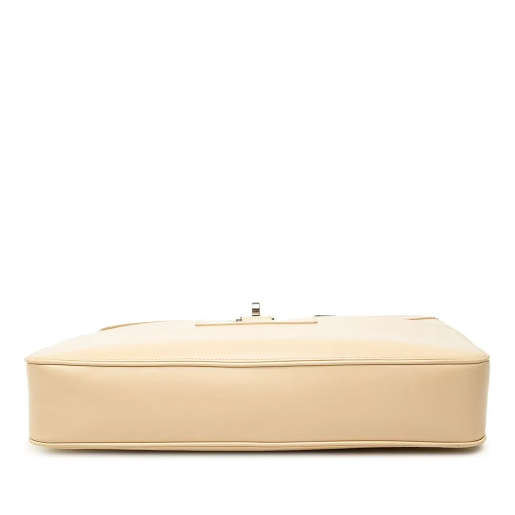 Gucci Calfskin Jackie Tote Beige Leather Good - Inside View