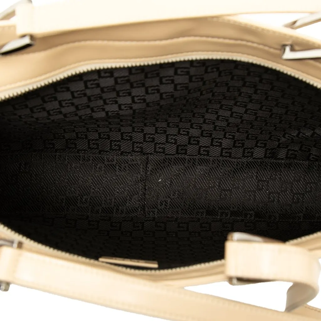 Gucci Calfskin Jackie Tote Beige Leather Good - Model View